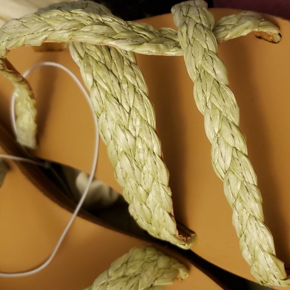 Universal Thread Opal Slide-on Braided Sage Green Flat Sandals Size 10 - Picture 6 of 9